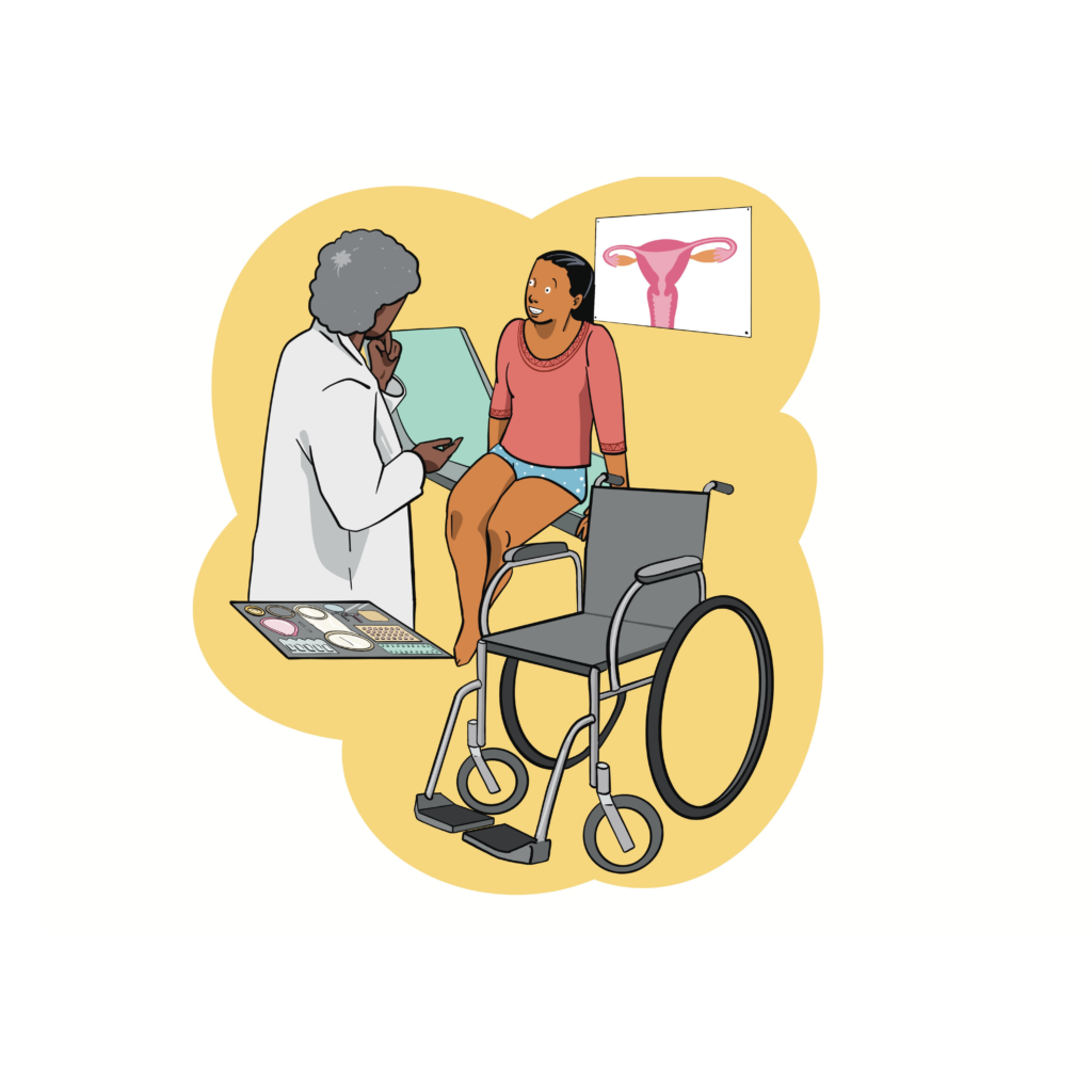 Consultation HandiGynéco avec une patiente en fauteuil roulant