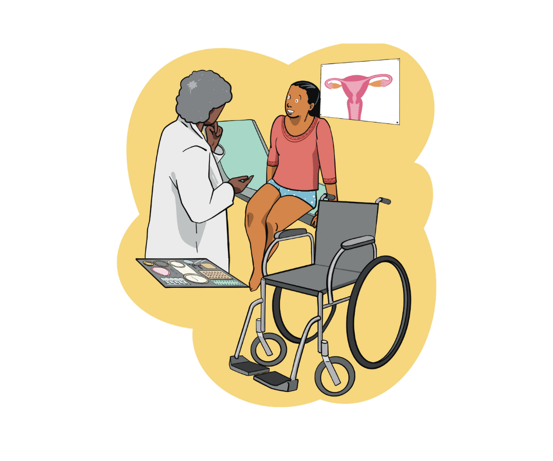 Consultation HandiGynéco avec une patiente en fauteuil roulant