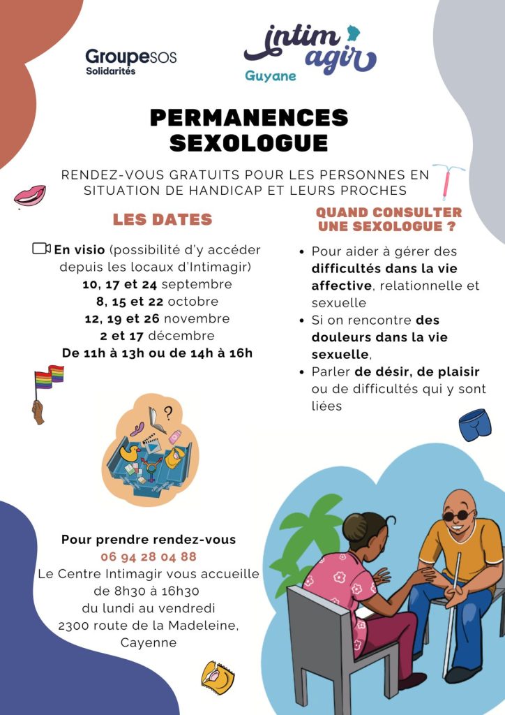 Affiche des permanences sexologue 2026 en Guyane
